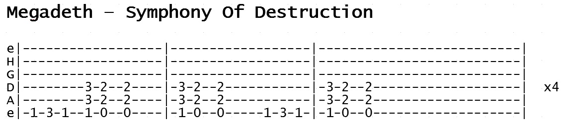 Megadeth - Symphony Of Destruction (Tab)
